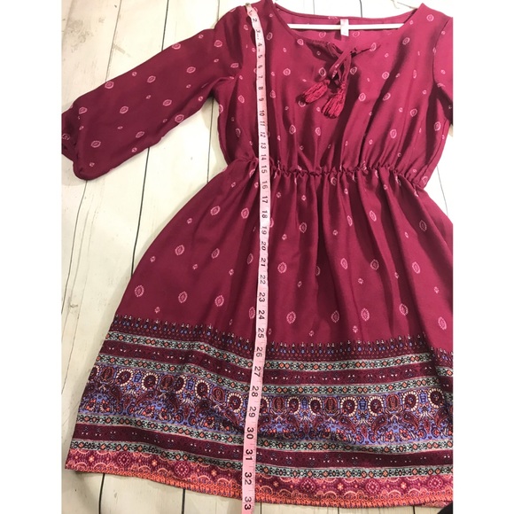 Xhilaration Boho Dress with Elastic Waist, Small - Picture 4 of 4